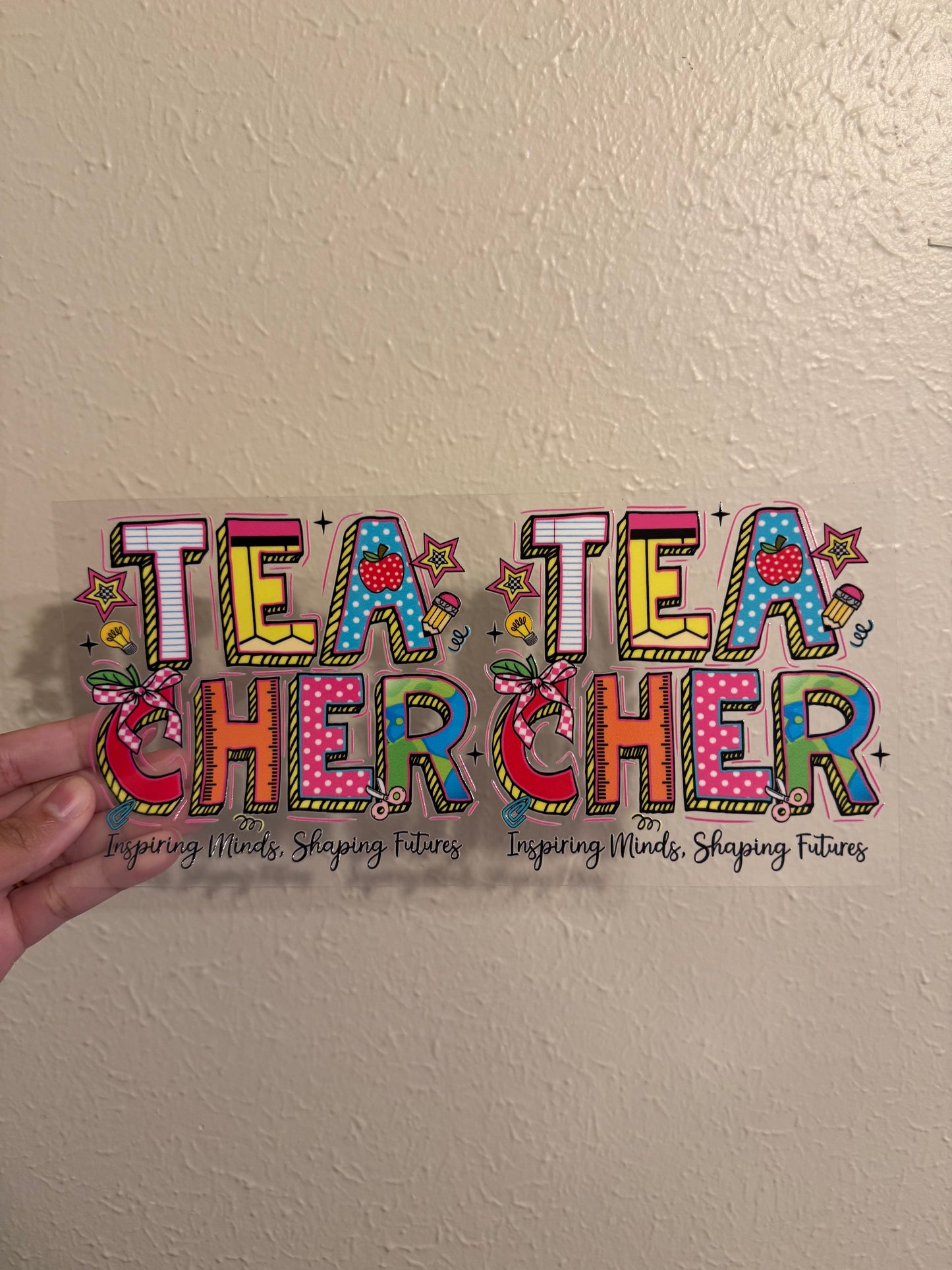 Teacher 'Shaping Futures' Themed Decal
