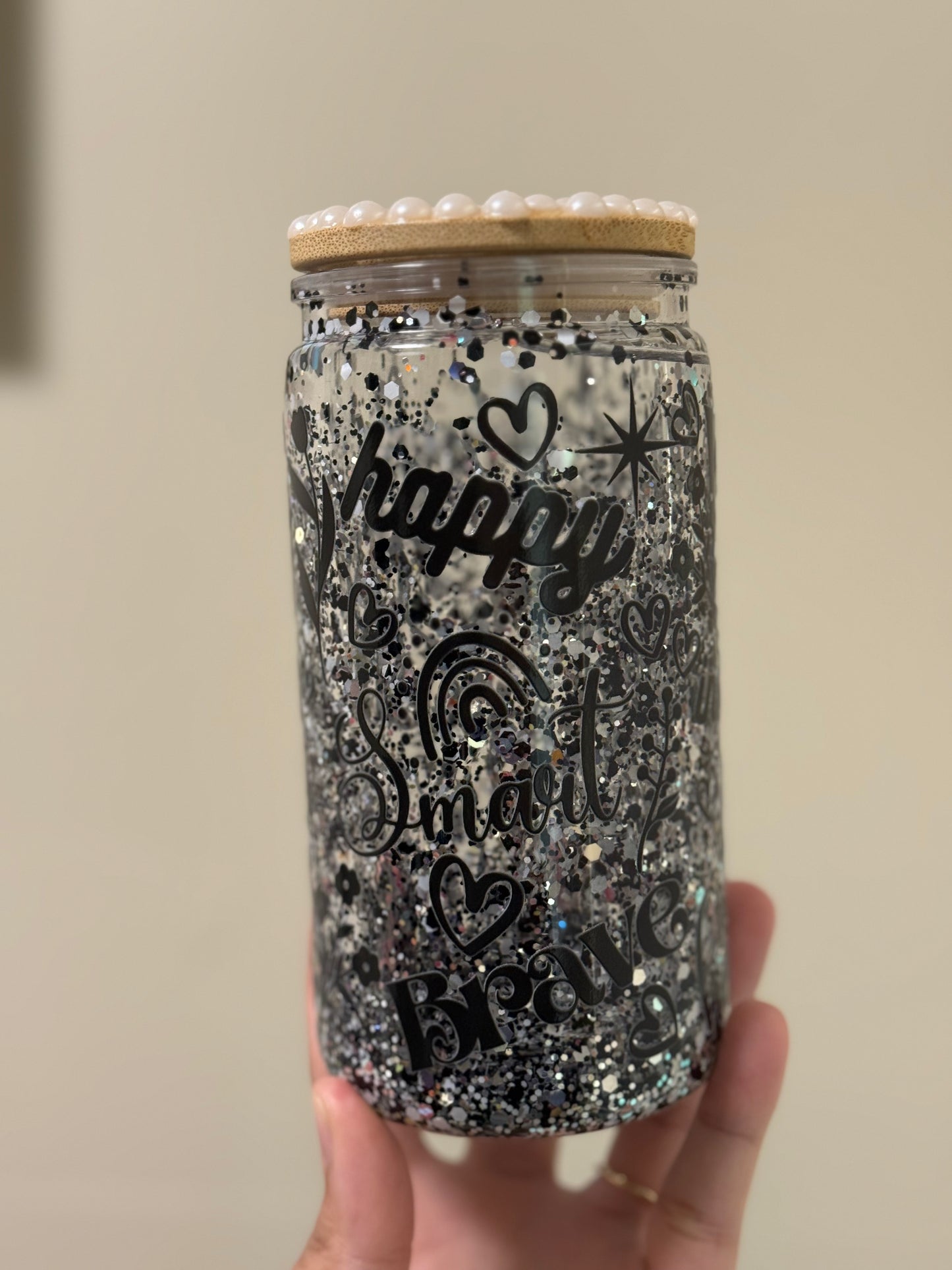 Positive Affirmations Waterfall with Pearl Lid 16oz
