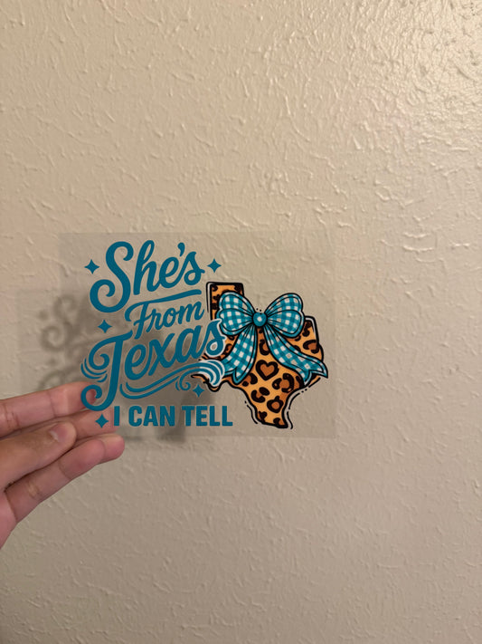 'She's From Texas' Decal